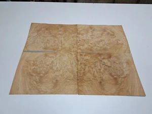 Burr Oak Wood Veneer - 4 NATURAL WOOD SHEETS - 265mm x 210mm - Picture 1 of 4