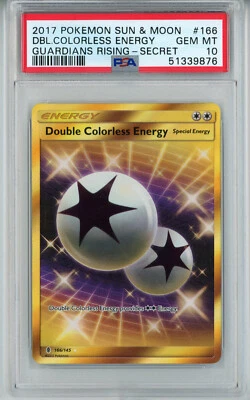 POKEMON GUARDIANS RISING DOUBLE COLORLESS ENERGY #166 PSA 10 GEM MINT #51339876 - Image 1 of 2
