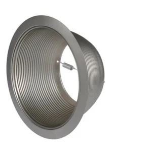 Halo 6 in. Satin Nickel Recessed Ceiling Light Metal Baffle Trim - Picture 1 of 2