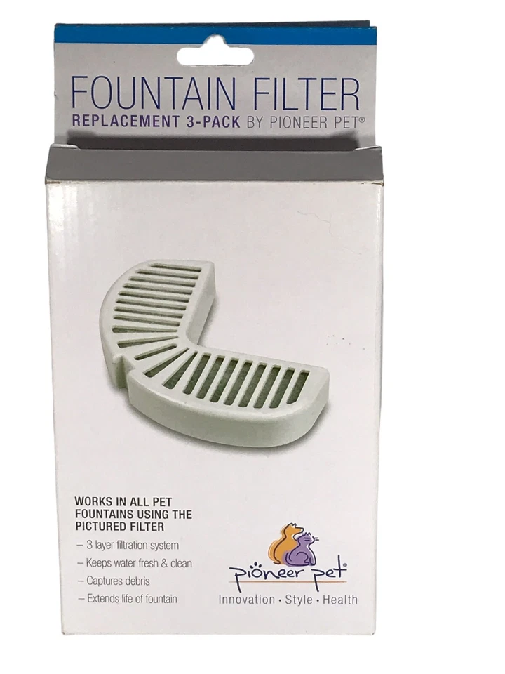 Pioneer Pet Fuente Filtro Repuesto Paquete de 2, Falta 1 Filtro, Agua Perro Gato Foto 1 de 4