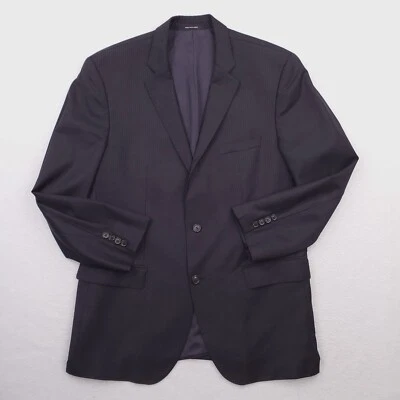 Hugo Boss Chaqueta Para Hombres 42R Negro Azul Loro Piana Traje A Rayas Abrigo Deportivo Blazer Foto 1 de 4
