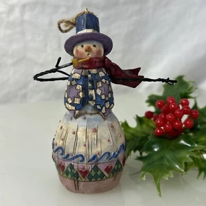 2003 Jim Shore Enesco Heartwood Creek Snowman with Pipe Ornament 4” - Picture 1 of 4