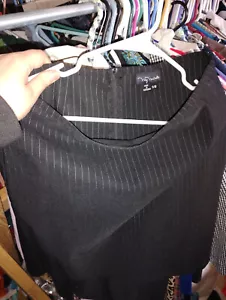 Traje my michelle y2k boho talla 9/10 traje falda lápiz 2 piezas carrera rayas negro m - Imagen 1 de 2