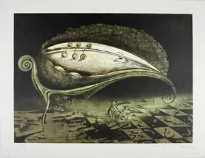 ELEOMAR PUENTE Cuban Art Original Hand Signed Print Limited Edition Surrealism - Picture 1 of 1