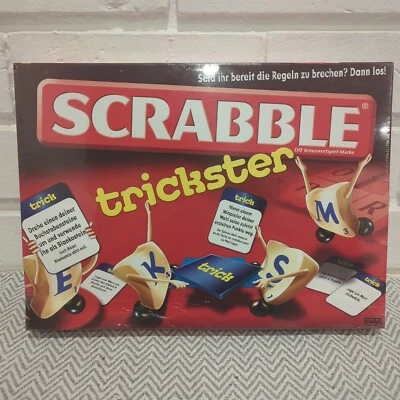 Mattel Scrabble Trickster DIE Kreuzwortspiel-Marke Word Board Game German 2010 - Image 1 of 4