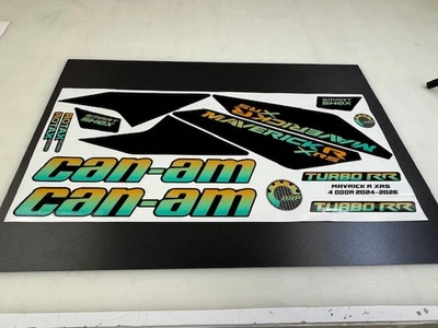 CAN AM MAVERICK X3 CANAM X 3 TURBO RR R DECAL CUSTOM COLORED STICKER DECAL KIT - Image 1 of 4