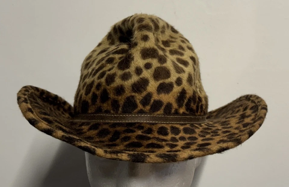 Eric Javits леопард шляпа проводной поля Western fedora coyboy шляпа средний - Изображение 1 из 4