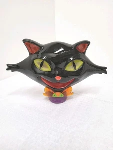 Placa de pared vintage de Halloween gato negro borde del Pacífico - Compañía para todas las estaciones  - Imagen 1 de 4