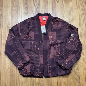 NWT Nike Naomi Osaka Jacquard Jacket Burgundy FV7795-652 Women Size L $300 - Picture 1 of 6