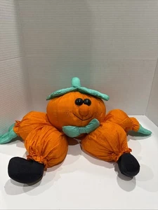 Mr. Pumpkinhead 1993 Nylon Calabaza Vintage Peluche Paracaídas Decoración Halloween 15" - Imagen 1 de 13