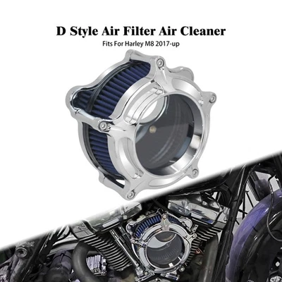 Purificador de aire azul cromo admisión espejo claro para Harley Road King Special 2025 Foto 1 de 4