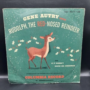 Gene Autry - Rudolph Rentier mit roter Nase VINYL 10" Weihnachten 1949 Schallplatte MJV-56 - Bild 1 von 5