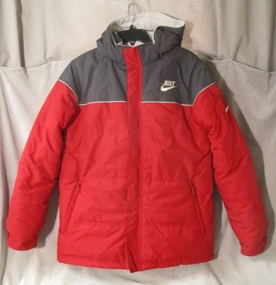 Vintage ’90s Nike Winter Jacket Boys Sz XL 18/20 Fleece Lined Reversible Hooded - Image 1 of 4