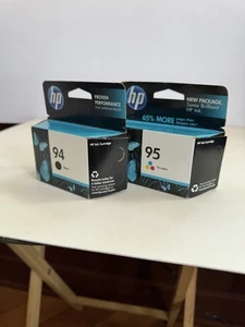 Original HP 94 schwarze Tinte 2014 und HP95 Tri Color 2011 ungeöffnete Kartons - Bild 1 von 7