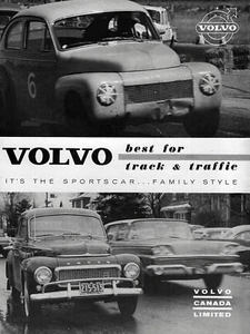 1961 Volvo PV-544 "Sportscar...Family Style" Original Print Ad - Picture 1 of 1