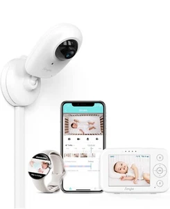 Simyke Video WiFi Baby Monitor with App and Screen,1080P Cameras, Cry Detection, - Picture 1 of 9