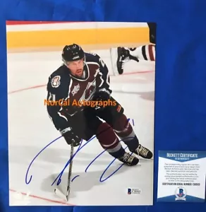 Colorado Avalanche Peter Forsberg Hand Signed 8x10 Photo Beckett COA BAS 1 - Picture 1 of 1