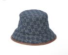 GUCCI Bucket Hat Men's Women's Sapphire Blue Brown 576371 4HAC3