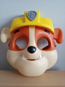 Paw Patrol Rubble Kids Plastic Halloween Costume  High Quality Face Mask - Picture 1 of 9