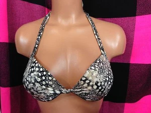 Victoria's Secret sehr sexy Träger-Push-up-Neckholder-Schwimmoberteil Knoten 32C NEU - Bild 1 von 4