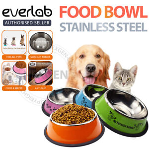 Stainless Steel Dog Bowls Pet Food Water Feeder For Cat Puppy Dog Bowl