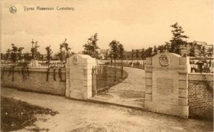 GEDRUCKTE POSTKARTE VON YPERN RESERVOIR 1. WELTKRIEG FRIEDHOF, BELGIEN - Bild 1 von 2