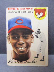1954 Vintage ERNIE BANKS  Baseball Card   ROOKIE