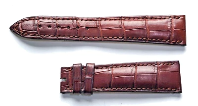 正品宝玑棕色正品鳄鱼皮表带 20/16 毫米,74+112 毫米 — 第 1/2 张图片