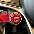 1X Red Pure Carbon Fiber Car Interior Start Button Cover Sticker For Alfa Romeo