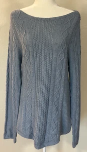 Neu mit Etikett Jeanne Pierre Pullover blau Zopfmuster Damen L Baumwolle Pullover Fischer - Bild 1 von 8