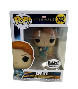 Funko Pop Marvel Eternals 742 Exclusive Sprite Bobble Head (Heavy Distress/Box r - Picture 1 of 15