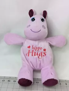 First Main Hippo Hugs Plush Purple Hug a Luvs 14 Inch 2014 Stuffed Animal Toy - Picture 1 of 7
