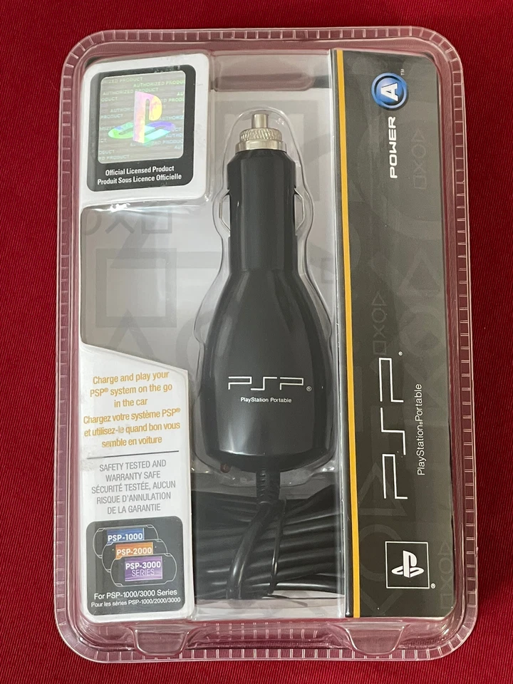 Power A Sony PlayStation Portable/PSP Car Charger NEW/ 1000/2000/3000