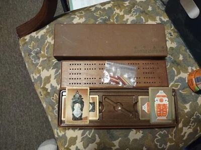 Vintage Stancraft Cribbage Board Travel Card Kit Used  Walker Art Center Cards - Image 1 of 3