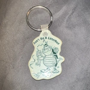 Vintage Don’t Be A Litterbug Gummi Schlüsselanhänger Illinois Umweltschutz - Bild 1 von 4