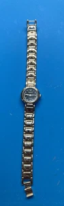 Orologio Ginevra Donna Cassa 25mm Quadrante Nero 7,25" Cinturino Argento - Batteria Nuova - Foto 1 di 6