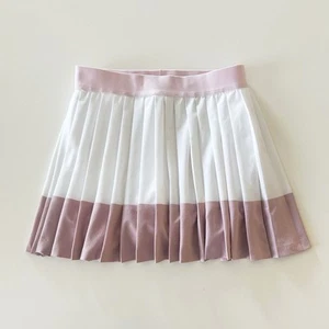 ATHLETA GIRL Pleat Perfect Pleated Tennis Skirt Skort : Pink + White 12 L Large - Picture 1 of 6