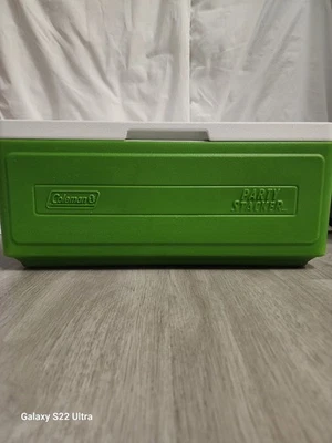 Coleman Party Stacker Cooler 24-Can Drink Made in USA Model 6225 Green Camping - Image 1 of 4