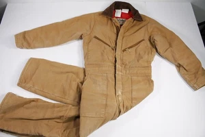 Vintage Walls Blizzard-Pruf Insulated Coveralls Canvas Youth Sz 10 USA Made - Picture 1 of 8