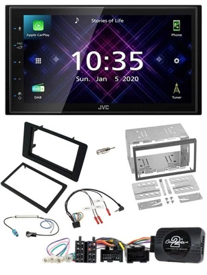 JVC DAB 2DIN Lenkrad Bluetooth USB Autoradio für Saab 9-5 2008-2010 - Bild 1 von 4