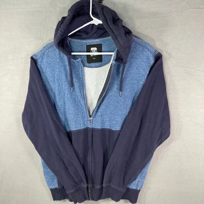 Route 66 Mens Blue Zip Up Hoodie Jacket L Large Colorblock Casual - Image 1 of 4