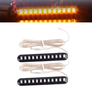 Motorcycle Turn Light Light Strip Mini Turn Signal Light 12 LED 2PCS 6W - Picture 1 of 12