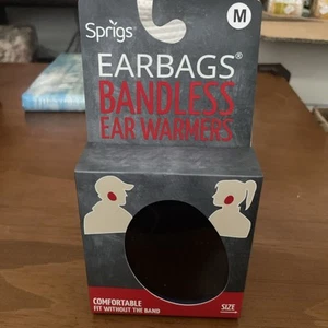Sprigs Earbags Bandless Ear Warmers Black Thinsulate Flex Insulation Size Medium - Bild 1 von 3