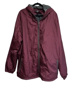 Holloway Men's Hooded Windbreaker Jacket Size 3XL Fleece Lined Marron NEW - Picture 1 of 7