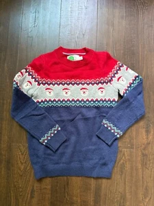 Boden kids (mini) christmas sweater santa size 7/8y - Picture 1 of 1