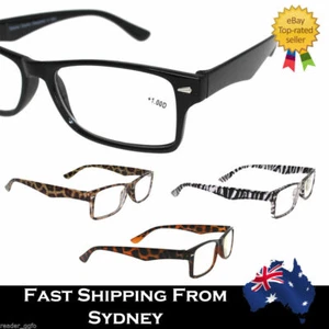 Mens Womens Fashion Reading Glasses Quality Lightweight Frames Black Blue Green - Picture 1 of 29