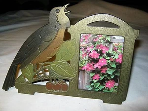 ANTIQUE JUDD USA AUDUBON BIRD CAST IRON PICTURE PHOTO PRINT ART FRAME CALENDAR - Picture 1 of 9