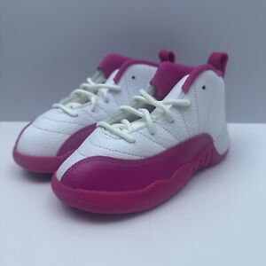 Air Jordan 12 XII Retro TD 'Vivid Pink' 819666-109 Toddler Kids Size 10c