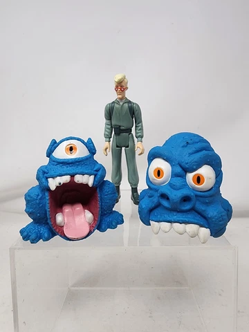 Vintage 1984 Blue Monster Stackable H2 Ghost The Real Ghostbusters & Egon Figure Cover