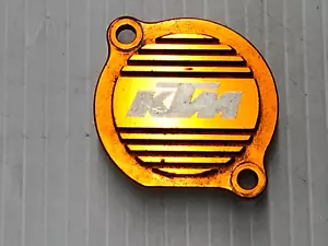 KTM POWER PARTS ORANGE ANODISED ENGINE OIL FILTER COVER CAP KTM 250 - Picture 1 of 6